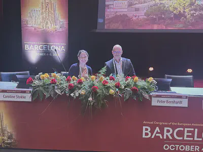 “Caroline chairing the CME session together with Prof. Peter Bernhardt from the University of Gothenburg.”